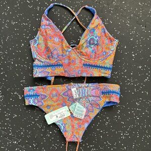 Luli Fama Multicolor Paisley Bikini